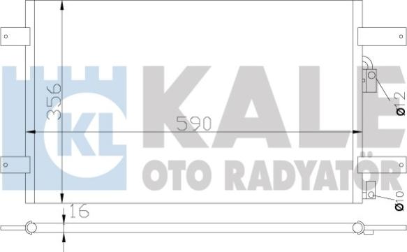 KALE OTO RADYATÖR 376000 - Конденсатор, кондиціонер autocars.com.ua