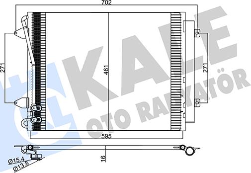 KALE OTO RADYATÖR 376100 - Конденсатор, кондиціонер autocars.com.ua