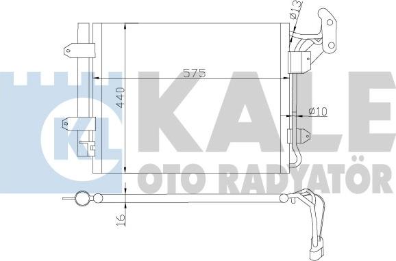 KALE OTO RADYATÖR 376200 - Конденсатор, кондиціонер autocars.com.ua