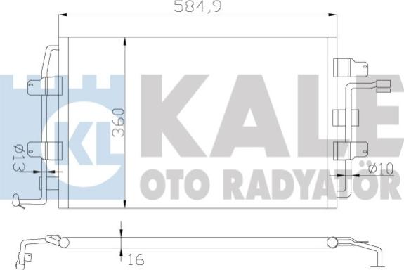 KALE OTO RADYATÖR 376400 - Конденсатор, кондиціонер autocars.com.ua