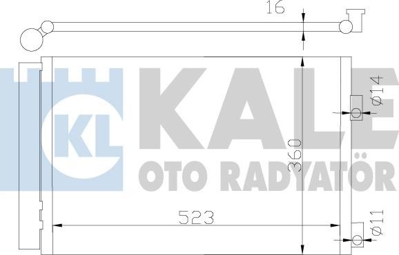 KALE OTO RADYATÖR 377200 - Конденсатор, кондиціонер autocars.com.ua