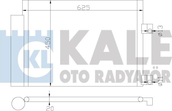 KALE OTO RADYATÖR 377300 - Конденсатор, кондиціонер autocars.com.ua