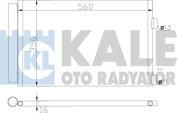 KALE OTO RADYATÖR 377900 - Конденсатор, кондиціонер autocars.com.ua