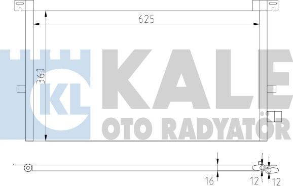 KALE OTO RADYATÖR 378700 - Конденсатор, кондиціонер autocars.com.ua
