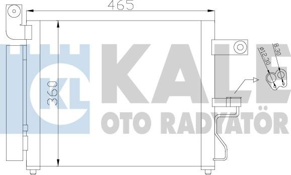 KALE OTO RADYATÖR 379100 - Конденсатор, кондиціонер autocars.com.ua