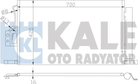 KALE OTO RADYATÖR 379300 - Конденсатор, кондиціонер autocars.com.ua