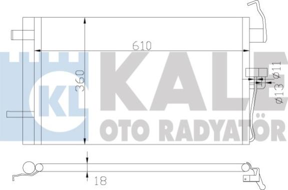 KALE OTO RADYATÖR 379400 - Конденсатор, кондиціонер autocars.com.ua