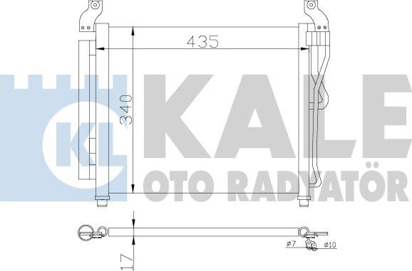 KALE OTO RADYATÖR 380100 - Конденсатор, кондиціонер autocars.com.ua