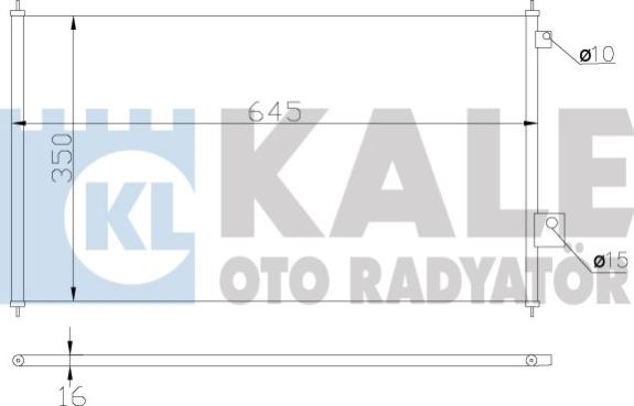 KALE OTO RADYATÖR 380300 - Конденсатор, кондиціонер autocars.com.ua