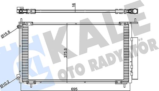 KALE OTO RADYATÖR 380400 - Конденсатор, кондиціонер autocars.com.ua