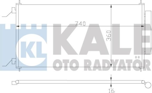 KALE OTO RADYATÖR 380700 - Конденсатор, кондиціонер autocars.com.ua