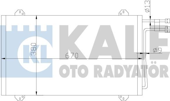 KALE OTO RADYATÖR 381100 - Конденсатор, кондиціонер autocars.com.ua