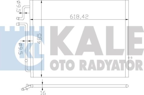 KALE OTO RADYATÖR 381300 - Конденсатор, кондиціонер autocars.com.ua