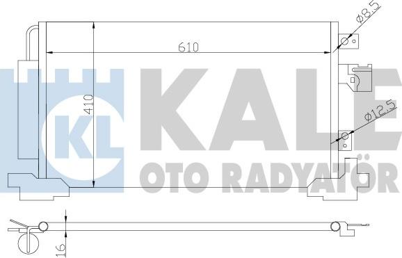 KALE OTO RADYATÖR 381700 - Конденсатор, кондиціонер autocars.com.ua