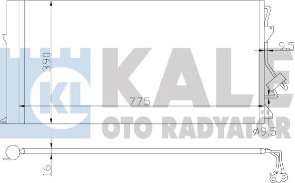 KALE OTO RADYATÖR 382100 - Конденсатор, кондиціонер autocars.com.ua