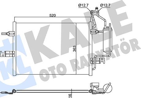 KALE OTO RADYATÖR 382495 - Конденсатор, кондиціонер autocars.com.ua