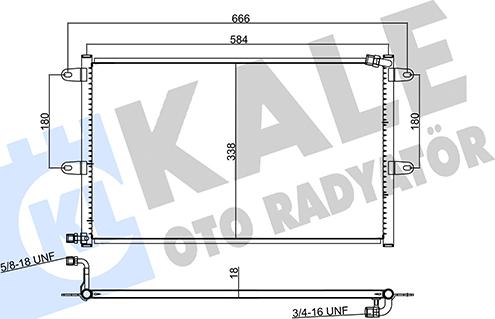 KALE OTO RADYATÖR 382505 - Конденсатор, кондиціонер autocars.com.ua