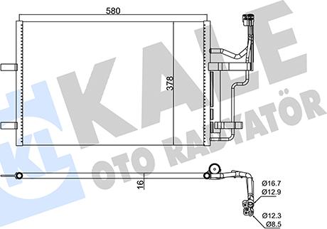 KALE OTO RADYATÖR 382530 - Конденсатор кондиционера autodnr.net