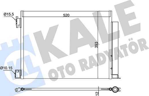 KALE OTO RADYATÖR 382560 - Конденсатор, кондиціонер autocars.com.ua