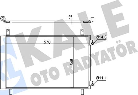 KALE OTO RADYATÖR 382565 - Конденсатор, кондиціонер autocars.com.ua