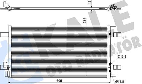 KALE OTO RADYATÖR 382570 - Конденсатор, кондиціонер autocars.com.ua