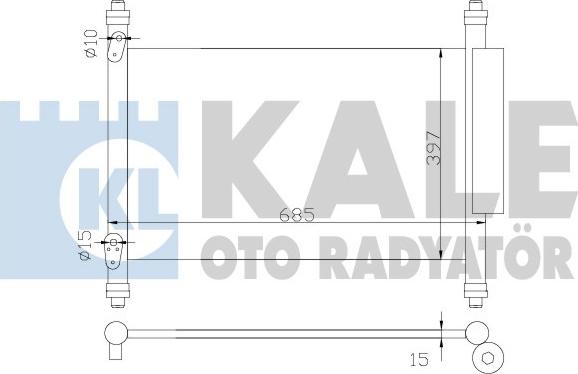 KALE OTO RADYATÖR 383000 - Конденсатор, кондиціонер autocars.com.ua