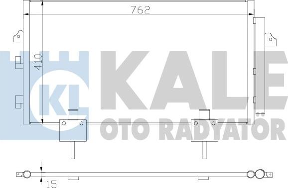 KALE OTO RADYATÖR 383400 - Конденсатор, кондиціонер autocars.com.ua