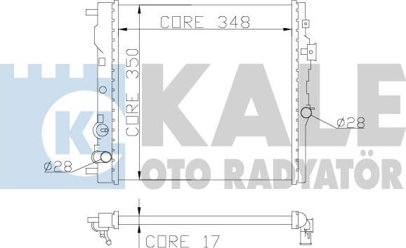 KALE OTO RADYATÖR 383800 - Радіатор, охолодження двигуна autocars.com.ua