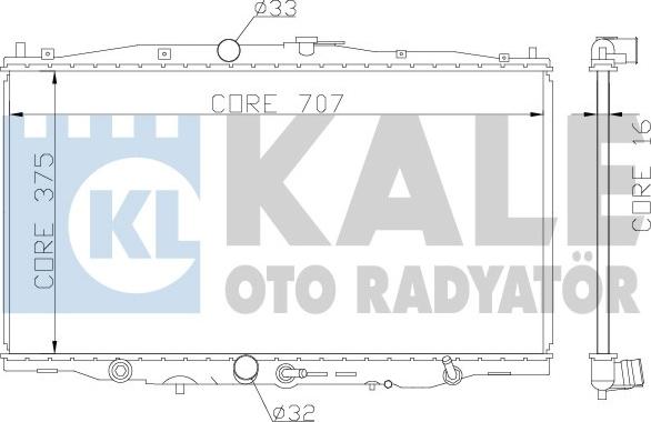 KALE OTO RADYATÖR 384100 - Радіатор, охолодження двигуна autocars.com.ua