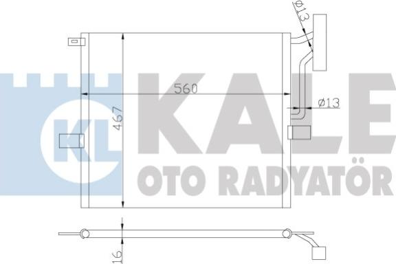 KALE OTO RADYATÖR 384800 - Конденсатор, кондиціонер autocars.com.ua