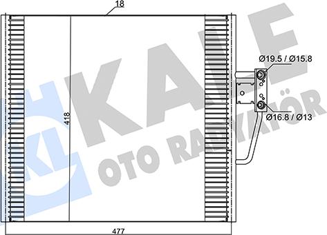 KALE OTO RADYATÖR 385000 - Конденсатор, кондиціонер autocars.com.ua