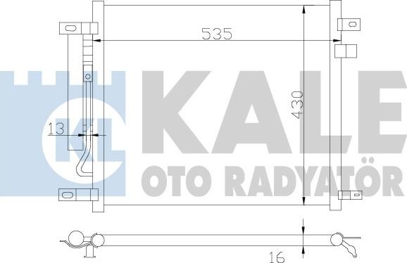 KALE OTO RADYATÖR 385200 - Конденсатор, кондиціонер autocars.com.ua