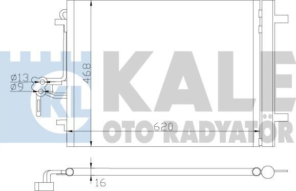 KALE OTO RADYATÖR 386200 - Конденсатор, кондиціонер autocars.com.ua
