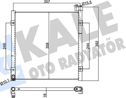 KALE OTO RADYATÖR 386700 - Конденсатор, кондиціонер autocars.com.ua