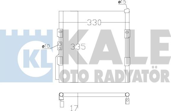 KALE OTO RADYATÖR 386800 - Конденсатор, кондиціонер autocars.com.ua