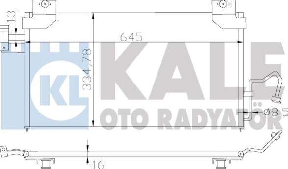KALE OTO RADYATÖR 387100 - Конденсатор, кондиціонер autocars.com.ua