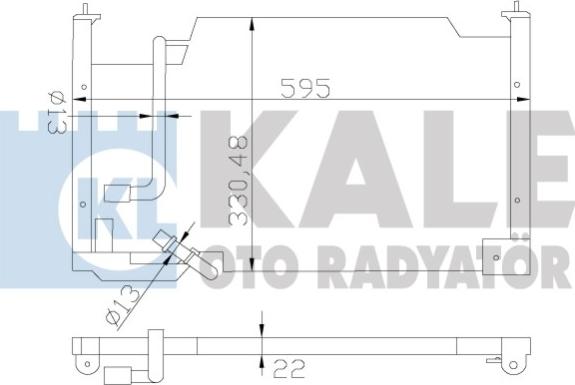 KALE OTO RADYATÖR 387400 - Конденсатор, кондиціонер autocars.com.ua