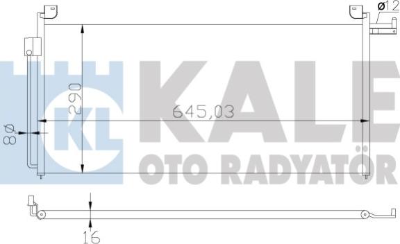 KALE OTO RADYATÖR 387700 - Конденсатор, кондиціонер autocars.com.ua