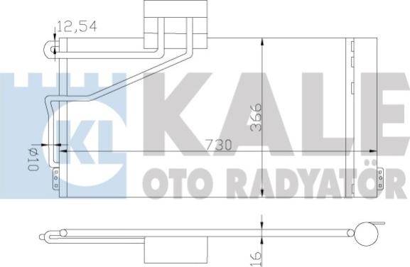 KALE OTO RADYATÖR 387800 - Конденсатор, кондиціонер autocars.com.ua