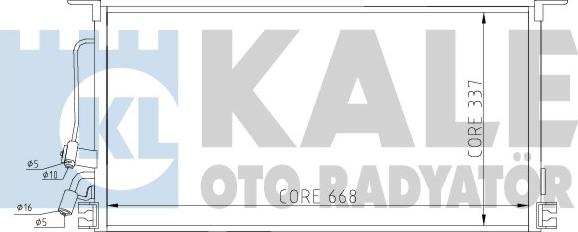 KALE OTO RADYATÖR 388100 - Конденсатор, кондиціонер autocars.com.ua
