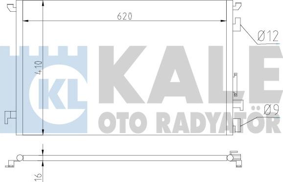 KALE OTO RADYATÖR 389000 - Конденсатор, кондиціонер autocars.com.ua