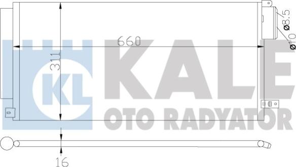 KALE OTO RADYATÖR 389100 - Радиатор кондиционера Fiat Bravo II. Punto-Opel Corsa D 389100 KALE OTO RADYATOR autocars.com.ua