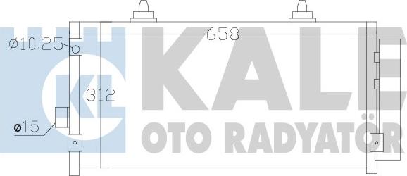 KALE OTO RADYATÖR 389500 - Конденсатор, кондиціонер autocars.com.ua