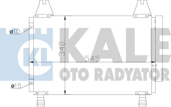 KALE OTO RADYATÖR 390100 - Конденсатор, кондиціонер autocars.com.ua