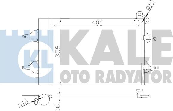 KALE OTO RADYATÖR 390700 - Конденсатор, кондиціонер autocars.com.ua
