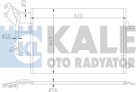 KALE OTO RADYATÖR 390800 - Конденсатор, кондиціонер autocars.com.ua