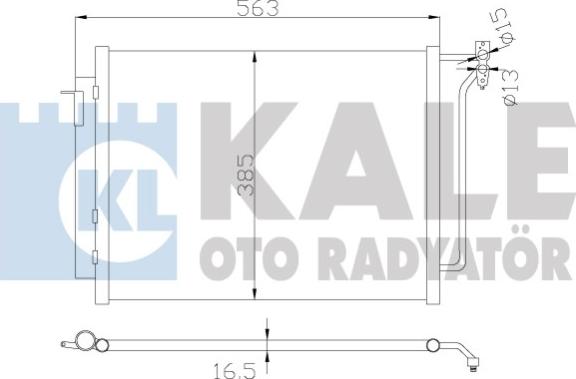 KALE OTO RADYATÖR 390900 - Конденсатор, кондиціонер autocars.com.ua