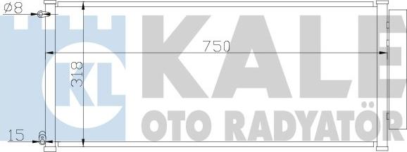 KALE OTO RADYATÖR 392000 - Конденсатор, кондиціонер autocars.com.ua