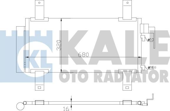 KALE OTO RADYATÖR 392100 - Конденсатор, кондиціонер autocars.com.ua