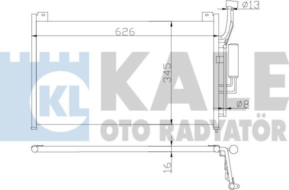 KALE OTO RADYATÖR 392300 - Конденсатор, кондиціонер autocars.com.ua